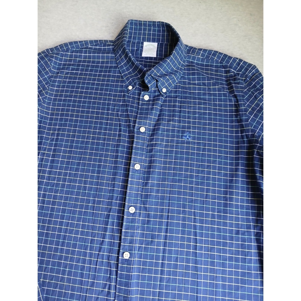 Brooks Brothers Shirt XL Mens Milano Fit Button Down Classic Preppy Check Plaid